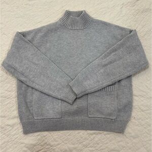 Jcrew - grey mockneck sweater